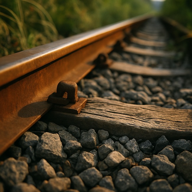 Rustic Thai train tracks heading north to Chiang Mai 