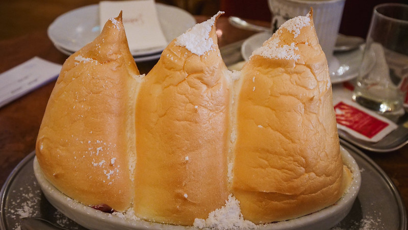 Salzburger Nockerl is a traditional Salzburg dessert which resembles the city's surrounding mountain peaks.