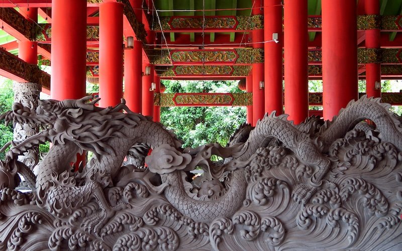 Sam Poo Kong macro details temple views in Indonesia 