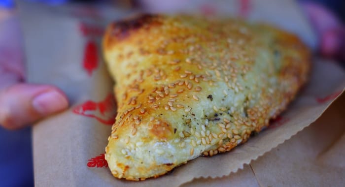 Sambusak is a salty cheese pastry that we sampled while traveling in Israel