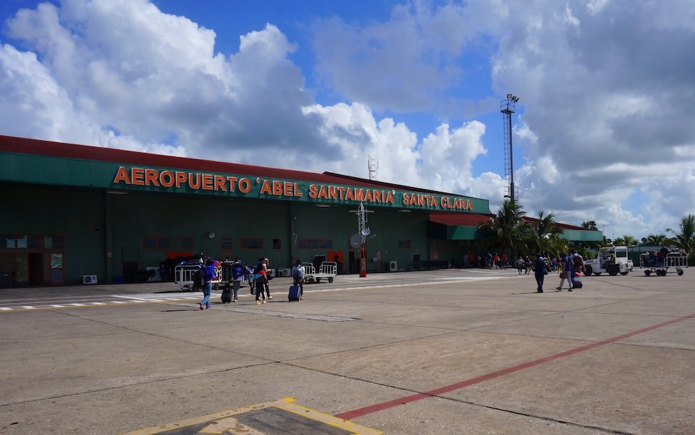 Santa Clara Airport in Cuba arriving from Canada 