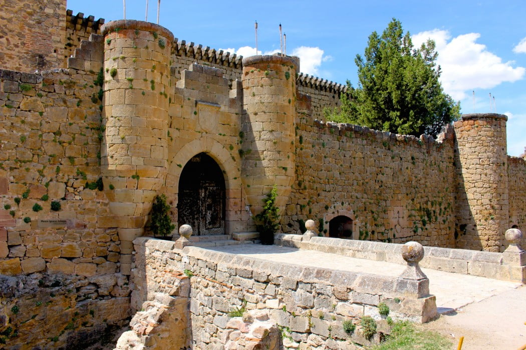 Seeing the sights in Pedraza, Spain including these castle entrance views 