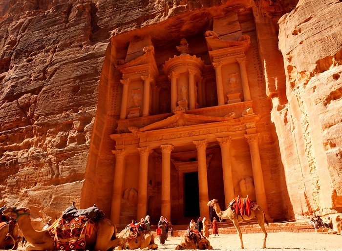 Seeing the Treasury for the first time. The Lost City of Petra, Jordan. What an amazing natural attraction that lives up to the hype and then some!