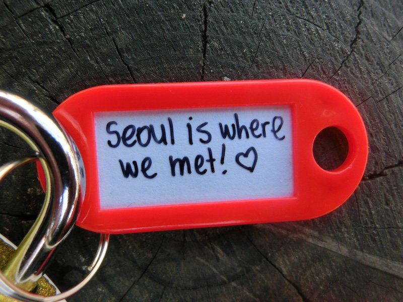 Seoul is where we met Nomadic Samuel and Audrey Berger That Backpacker locking love in Namsan, Seoul, South Korea 