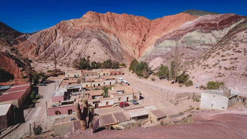 Seven colours on Purmamacra in Salinas Grandes in Jujuy, Argentina day trip from Salta 