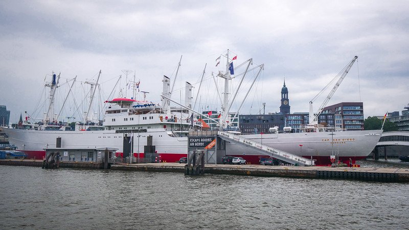Ships that we spotted on the River Elbe on our boat tour of Hamburg, Germany Ships that we spotted on the River Elbe on our boat tour of Hamburg, Germany