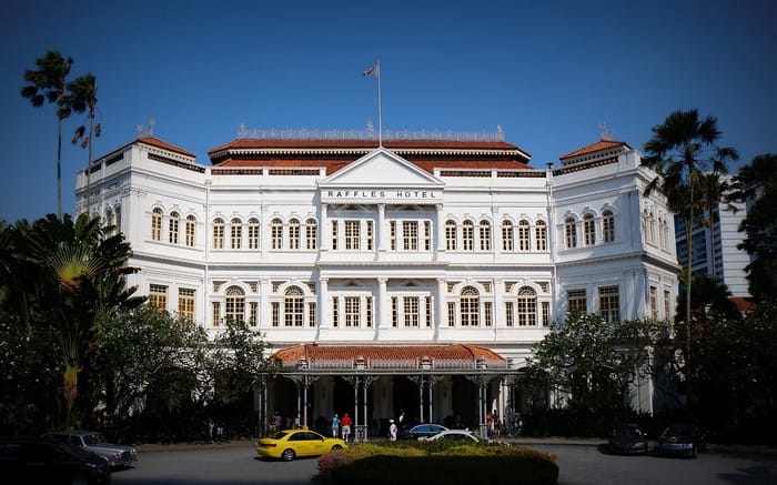 Sipping Singapore Slings at the famed Raffles Hotel in Singapore! The Raffles Hotel in Singapore - home to the Singapore Sling!
