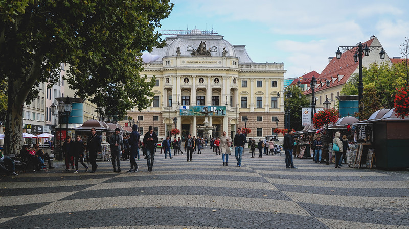 Slovak National Theatre in Bratislava is an opulent landmark in the center of of the capital city in Slovakia Slovak National Theatre in Bratislava is an opulent landmark in the center of of the capital city in Slovakia