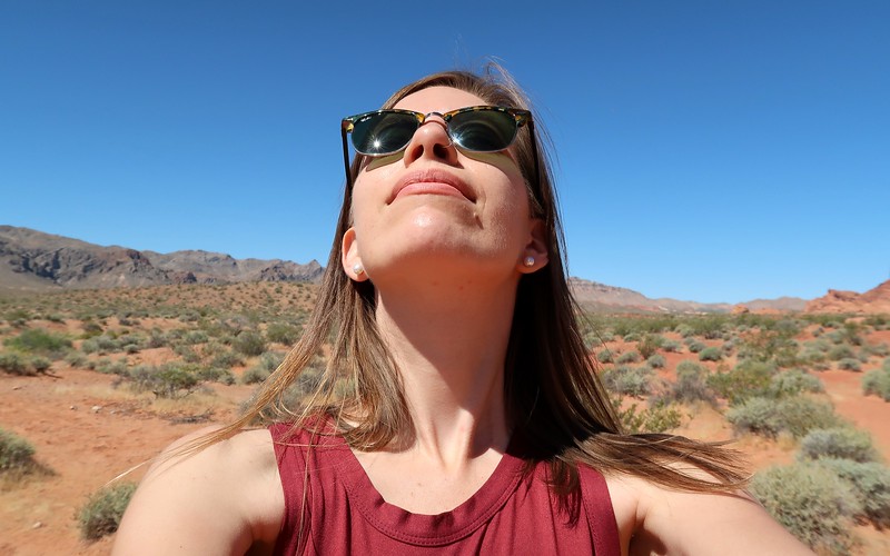 Soaking in that desert sunshine in Nevada is That Backpacker Audrey Bergner Soaking in that desert sunshine in Nevada is That Backpacker Audrey Bergner