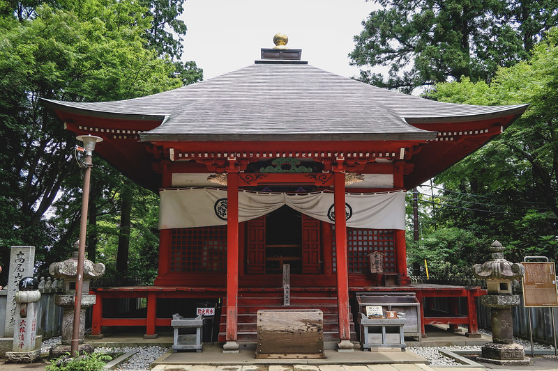 Some of the sights on the hike up Mount Takao include smaller sized temples and pagodas in Japan