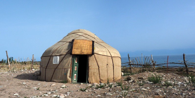 Staying at the Bel Tam Yurt Camp in Issyk Kul Lake's South Shore, Kyrgyzstan offering incredible lake views
