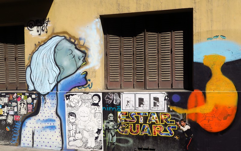 Street art in Santiago, Chile that is diverse, eclectic, tasteful and super artistic for those pounding the pavement