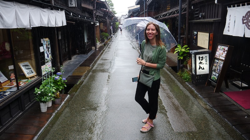 Summer is wet and rainy in Takayama so be sure to bring an umbrella like That Backpacker Audrey Bergner for your ryokan stay Summer is wet and rainy in Takayama so be sure to bring an umbrella like That Backpacker Audrey Bergner for your ryokan stay
