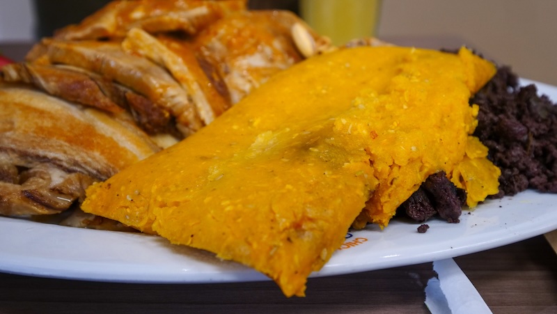 Tamales for breakfast in Miraflores, Lima, Peru 