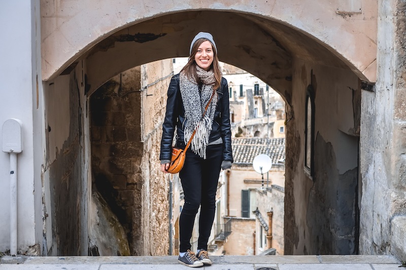 That Backpacker Audrey Bergner all bundled up and all smiles in Matera, Italy That Backpacker Audrey Bergner all bundled up and all smiles in Matera, Italy