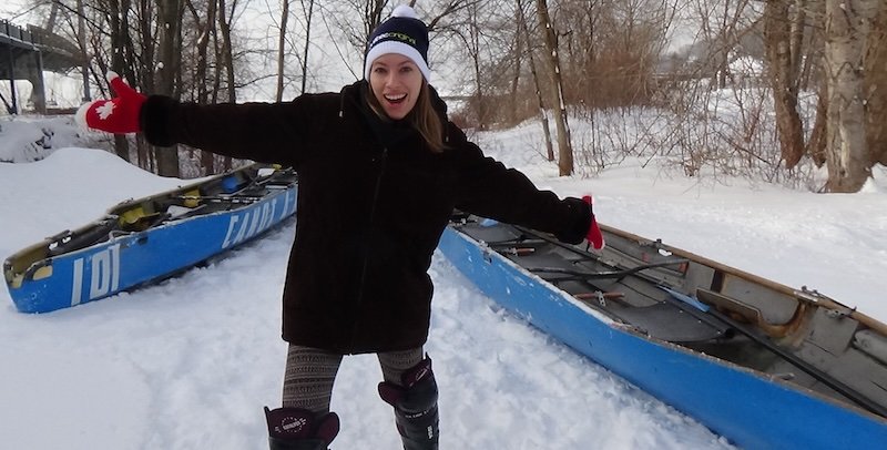 That Backpacker Audrey Bergner all bundled up and ready to go ice canoeing That Backpacker Audrey Bergner all bundled up and ready to go ice canoeing