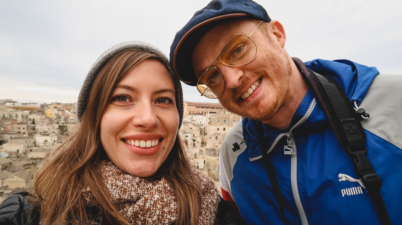 That Backpacker Audrey Bergner and Nomadic Samuel all smiles whilst visiting in Matera, Italy. That Backpacker Audrey Bergner and Nomadic Samuel all smiles whilst visiting in Matera, Italy.