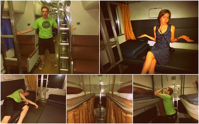 That Backpacker Audrey Bergner and Nomadic Samuel showcasing there was plenty of room to sleep on this train in Thailand 