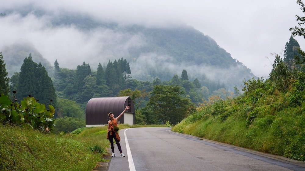 That Backpacker Audrey Bergner brought layers and an umbrella to visit Kiyotsu Gorge, Japan That Backpacker Audrey Bergner brought layers and an umbrella to visit Kiyotsu Gorge, Japan