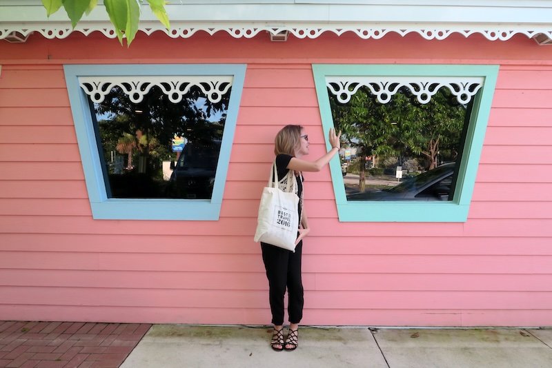 That Backpacker Audrey Bergner enjoying exploring Key West, Florida on foot 