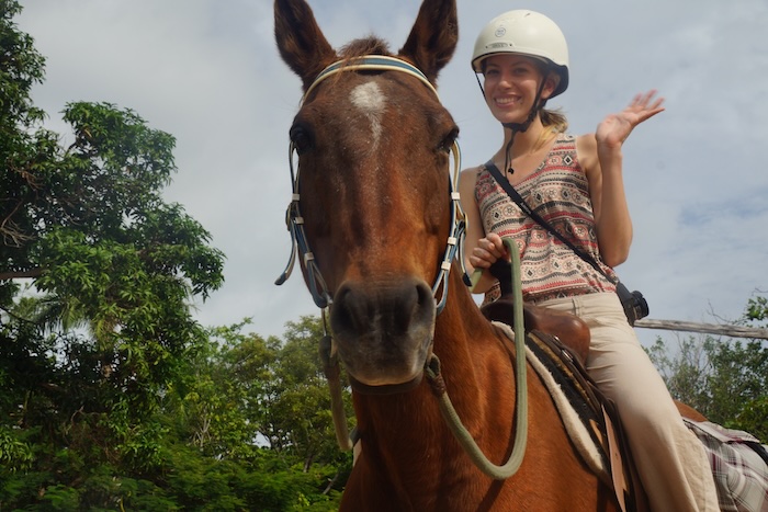 That Backpacker Audrey Bergner enjoying horseback riding on Magnetic Island on Queensland, Austrlia That Backpacker Audrey Bergner enjoying horseback riding on Magnetic Island on Queensland, Austrlia