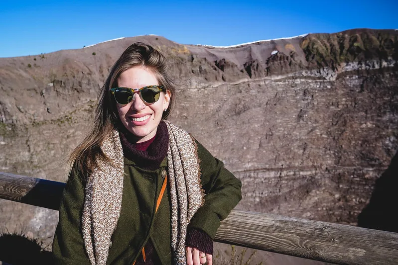 That Backpacker Audrey Bergner enjoying the lookout point atop Mount Vesuvius That Backpacker Audrey Bergner enjoying the lookout point atop Mount Vesuvius