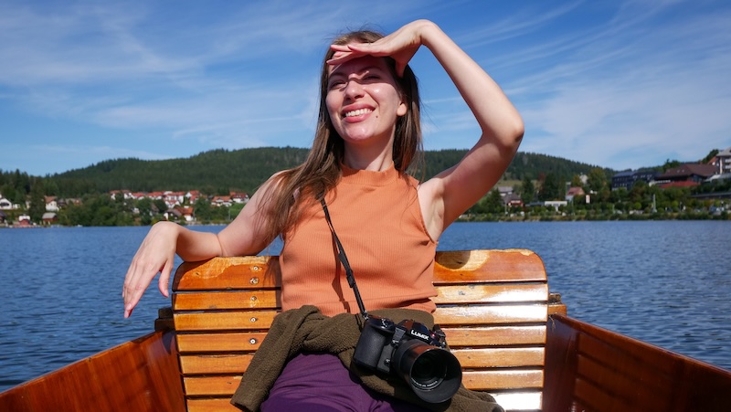 That Backpacker Audrey Bergner enjoying the most relaxed rowboat ride of her entire life in the Black Forest of Germany That Backpacker Audrey Bergner enjoying the most relaxed rowboat ride of her entire life in the Black Forest of Germany