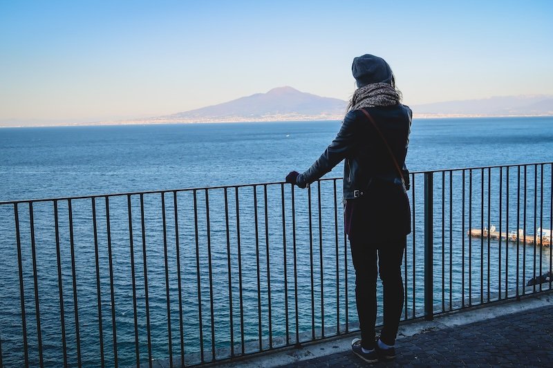 That Backpacker Audrey Bergner enjoying waterfront views from Sorrento, Italy That Backpacker Audrey Bergner enjoying waterfront views from Sorrento, Italy