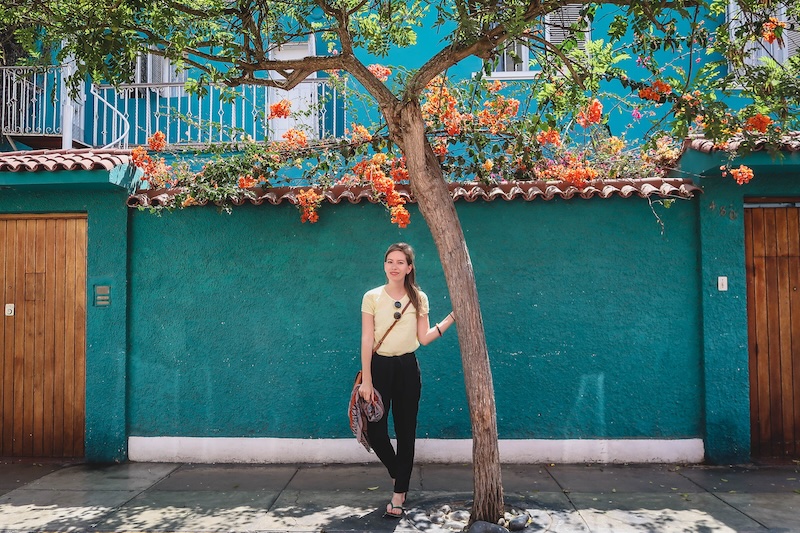 That Backpacker Audrey Bergner excited and willing to go on a food adventure tour in colorful Miraflores, Lima, Peru 