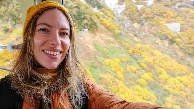 That Backpacker Audrey Bergner excited to be doing the Tateyama Kurobe Alpine Crossing in Japan 