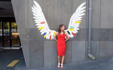 That Backpacker Audrey Bergner excited to be visiting and staying in Seoul, Korea
