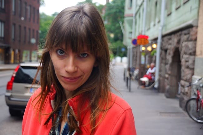 That Backpacker Audrey Bergner expressing her feelings being in Helsinki, Finland 