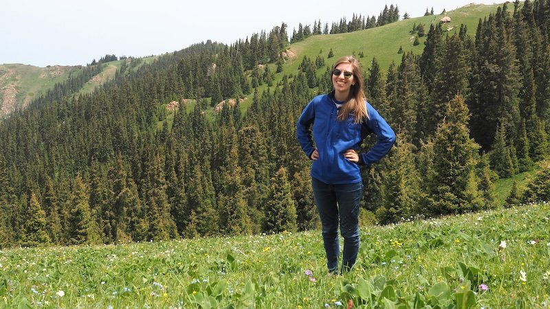 That Backpacker Audrey Bergner loving being out in nature in Kyrgyzstan 