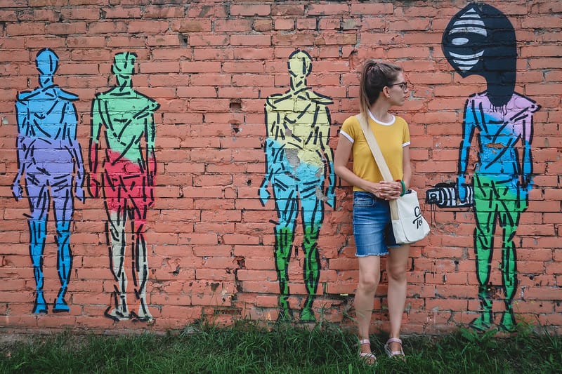 That Backpacker Audrey Bergner posing alonside Cool art in KontenerART whilst visiting Poznan, Poland That Backpacker Audrey Bergner posing alonside Cool art in KontenerART whilst visiting Poznan, Poland