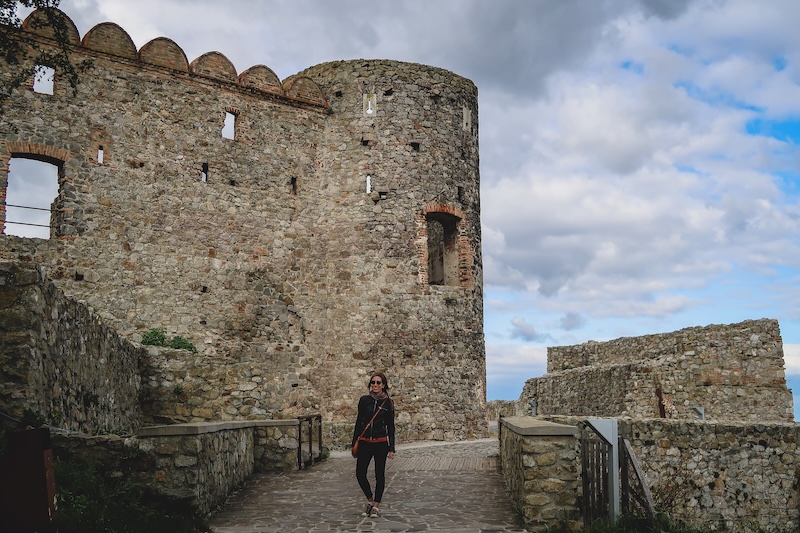 That Backpacker Audrey Bergner posing outside of Devin Castle in Bratislava, Slovakia That Backpacker Audrey Bergner posing outside of Devin Castle in Bratislava, Slovakia