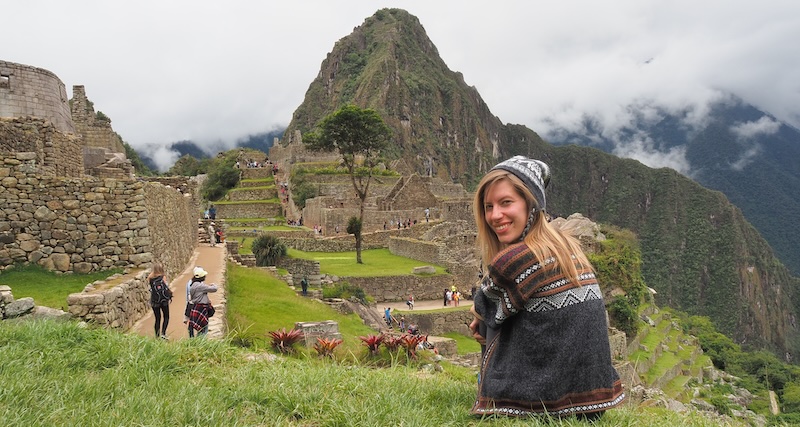 That Backpacker Audrey Bergner taking in the epic vies of Machu Picchu, Peru 