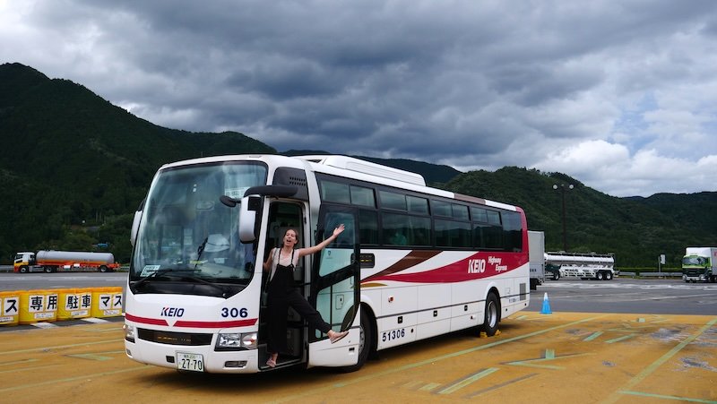 That Backpacker Audrey Bergner taking the bus to Takayama, Japan 