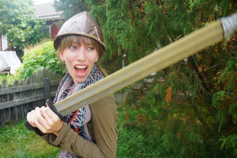 That Backpacker enjoying living out her Viking Village fantasy in Finland 