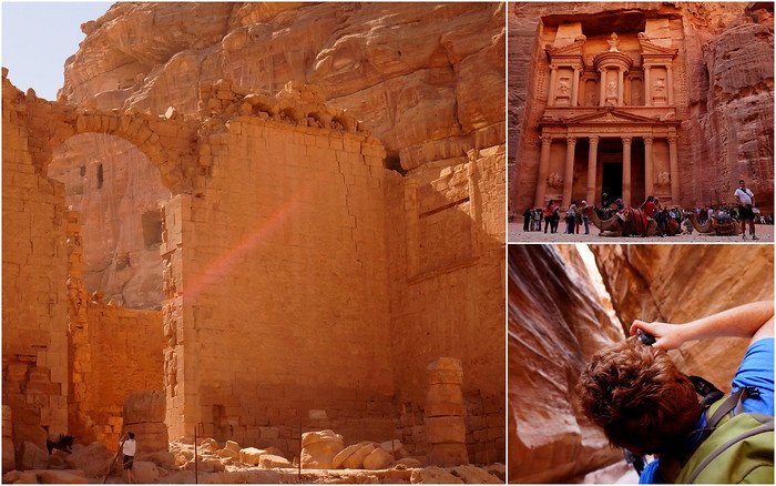 The Ancient ruins of Petra. The Rose City of Jordan. Some main attractions on site and Nomadic Samuel photographing them. 