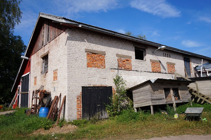 The barn in Finland with its faded rustic charms and faded brick glory