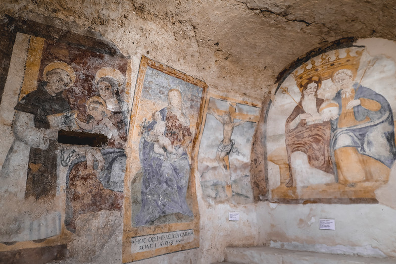 The Convento di Sant'Agostino in Matera has frescoes that date back to the Middle Ages of Italy The Convento di Sant'Agostino in Matera has frescoes that date back to the Middle Ages of Italy