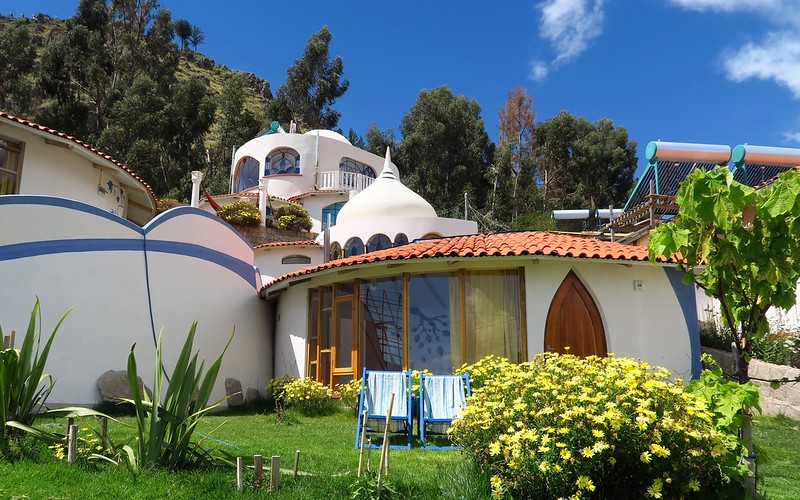 The cottages at La Cupula in Copacabana, Bolivia have a fantasy themed vibe that makes them quirky yet comfortable 