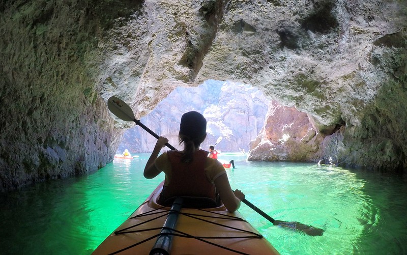 The Emerald Cave in Black Canyon, Nevada is one of the best places to visit in Nevada for nature as experienced by That Backpacker Audrey Bergner