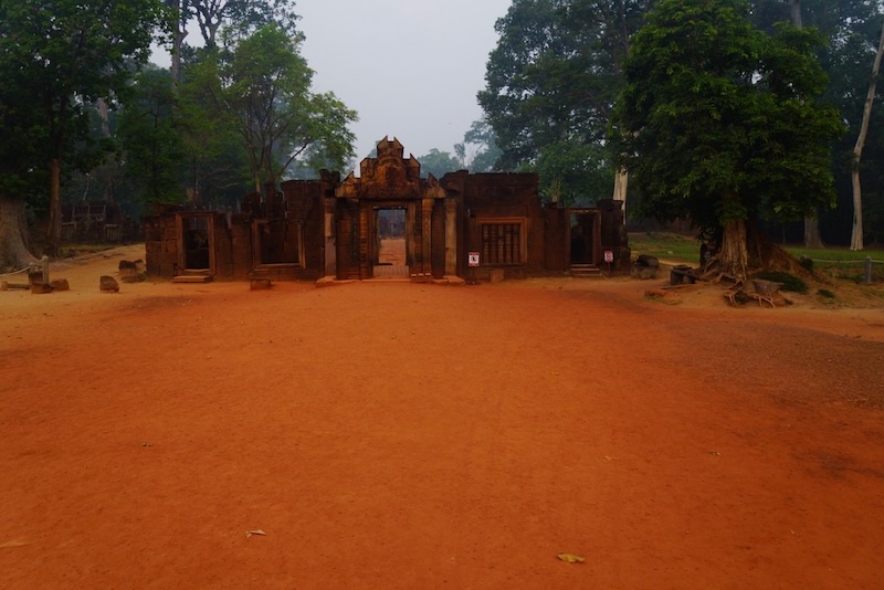 The entrance leading up to Banteay Srei early in the morning before anybody else arrived in Cambodia 