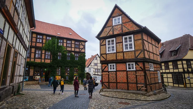 The evolution of distinct medieval half-timbered buildings in Quedlinburg, Germany The evolution of distinct medieval half-timbered buildings in Quedlinburg, Germany
