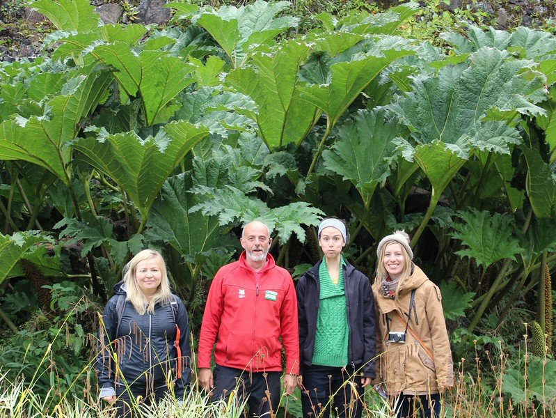 The gardens by Mussenden Temple with That Backpacker Audrey Bergner posing with friends and locals alike in Ireland!