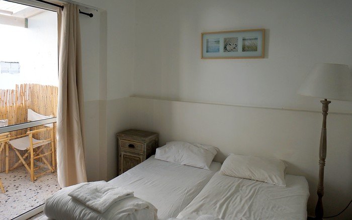 The Gordon Inn in Tel Aviv, Israel with its comfortable but spartan rooms in a great location in the city 