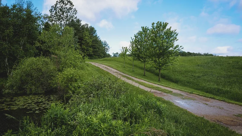 The rural views including a path at Jecara Farms in Schomberg in Ontario The rural views including a path at Jecara Farms in Schomberg in Ontario