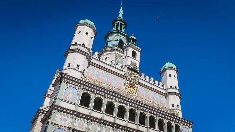 The Town Hall in Poznan almost looks like a church with its intricate detail and overall design in Poland The Town Hall in Poznan almost looks like a church with its intricate detail and overall design in Poland