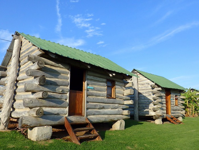 The Wild Farm Backpackers in Wilderness along the Garden Route in South Africa offering up rustic log cabins creatively designed 